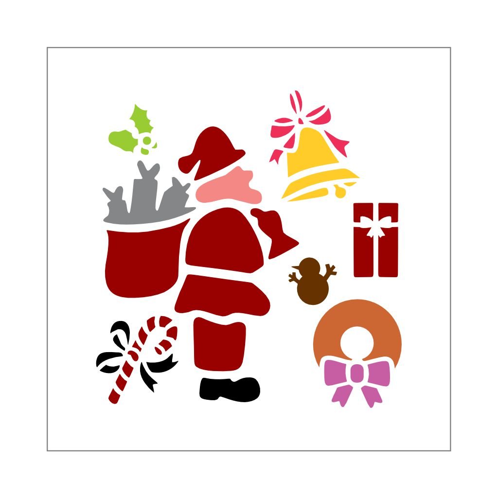 Stencil Natal - 14x14 - Ref C708