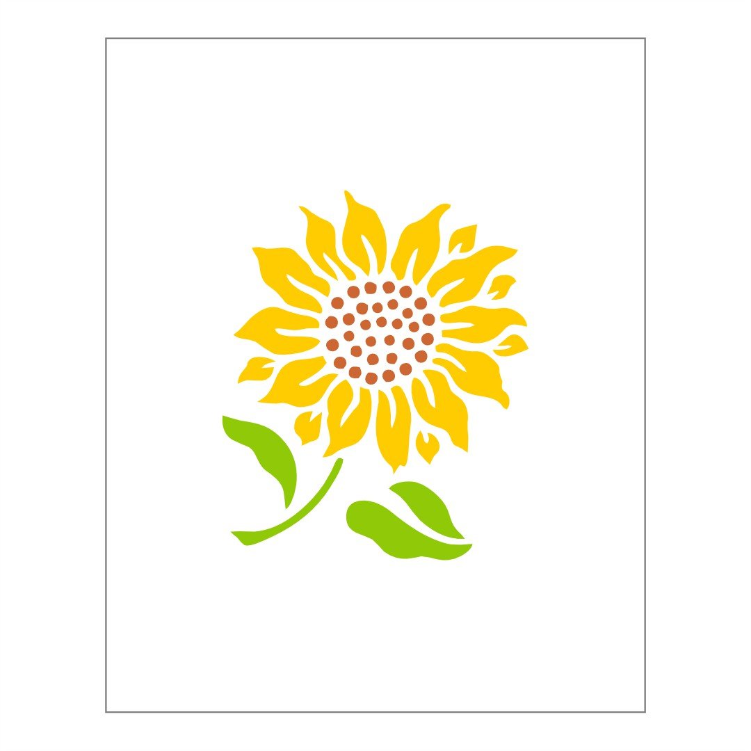 工芸品 mokadeco25 Stencil Girassol 20x25 - Ref B1536